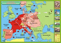 Evropa v době napoleonských válek 1800 - 1815 (120 x 90 cm)