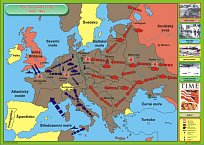 Druhá světová válka v Evropě 1943 - 1945 (120 x 90 cm)