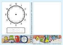 Stíratelná tabulka na procvičování psaní, hodin a na kreslení