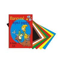 Papíry barevné lepící 8 l