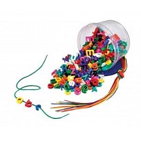 Abeceda na provázku - Velká písmena (260 ks + 15 provázků)