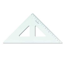 Trojúhelník s ryskou transparentní 45/177