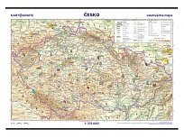 Česko – nástěnná vlastivědná mapa, 136 x 96 cm