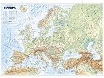 Evropa – nástěnná obecně zeměpisná mapa (136 x 96 cm)