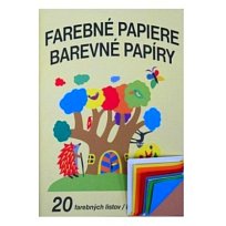 Papíry barevné nelepící 20 l