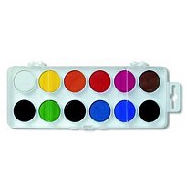 Barvy vodové 12 odstínů (pr. 30 mm)