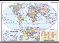 Svět – nástěnná politická mapa, 136 x 96 cm (doprodej)