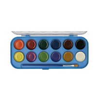 Barvy vodové 12 odstínů (pr. 30 mm)