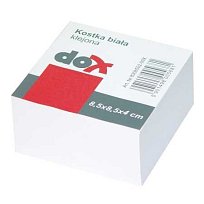Blok špalíček 85x85x40 bílý lepený