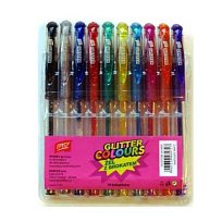 Pero gelové sada Glitter 10 barev