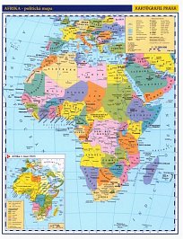 Afrika - příruční politická mapa (420x297 mm)