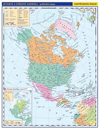 Severní a Střední Amerika – příruční politická mapa (297 x 420 mm)