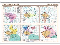 Vývoj českého státu I. (od 9. do 16. století) – nástěnná mapa (1360 x 960 mm)