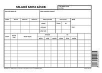 Skladní karta zásob A5.