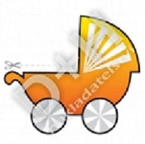 Kočárek – čtecí záložka s výřezem