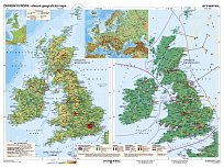 Západní Evropa - obecně geografická / hospodářská. 160 x 120 cm