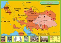 Habsburská monarchie v 18. století (120 x 90 cm)