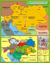 Habsburská monarchie ve 2. polovině 19. století a její národnostní složení (120 x 100 cm)