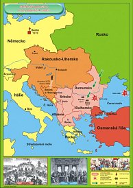 Balkánský poloostrov ve 2. polovině 19. století (120 x 90 cm)