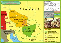 Sámova říše a střední Evropa v 7. století (120 x 90 cm)
