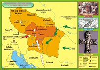 Vznik a rozmach Velkomoravské říše (120 x 90 cm)