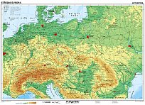 Střední Evropa - obecně geografická. 160 x 120 cm