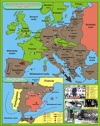 Úpadek demokracie v Evropě 1919 - 1939, Občanská válka ve Španělsku (120 x 100 cm)