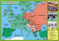 Neklidná Evropa v době studené války (120 x 90 cm)