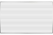 Bílá magnetická tabule s notovou osnovou ekoTAB 180x120