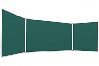 Třídílná zelená tabule ekoTAB 200x100