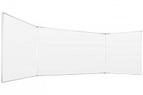 Třídílná tabule ekoTAB 200x120 (Bílá + bílá + bílá matná + bílá + bílá)