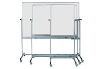 Oboustranná mobilní bílá magnetická tabule ekoTAB 150x120