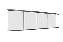 Bílá magnetická tabule ekoTAB 120x120 určená pro lištový systém s horizontálním posunem