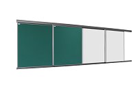 Magnetická tabule na křídy ekoTAB 100x120 určená pro lištový systém s horizontálním posunem