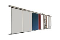 Závěsný systém s horizontálním posunem pro tabule ekoTAB na zeď s délkou 400 cm