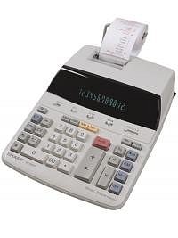 Kalkulačka Sharp, EL1750V, bílá, stolní s tiskem, dvanáctimístná, bez adaptéru