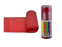Aerobic band 2m posilovací guma, středně silná, červená