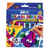 Barvy na sklo AMOS 6 x 10,5 ml