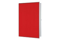 Bílá magnetická tabule na zeď 90x120 s otevíracím křídlem ekoTAB - nástěnka červená