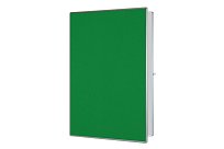 Bílá magnetická tabule na zeď 90x120 s otevíracím křídlem ekoTAB - nástěnka zelená