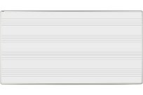 Bílá magnetická tabule s notovou osnovou ekoTAB 120x100