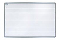 Bílá magnetická tabule s linkami ekoTAB 75x100