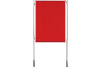 Oboustranná textilní paravánová nástěnka červená 120x90 ekoTAB