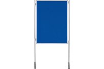 Oboustranná textilní paravánová nástěnka modrá 150x120 ekoTAB