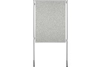Oboustranná textilní paravánová nástěnka šedá 150x120 ekoTAB