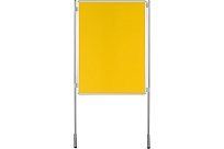 Oboustranná textilní paravánová nástěnka žlutá 120x90 ekoTAB