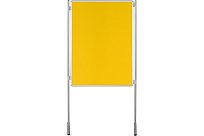 Oboustranná textilní paravánová nástěnka žlutá 150x120 ekoTAB