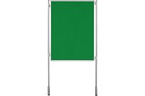 Oboustranná textilní paravánová nástěnka zelená 120x90 ekoTAB