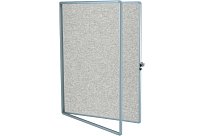 Informační vitrína se šedým textilním povrchem 150x100 ekoTAB