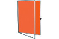 Informační vitrína s oranžovým textilním povrchem 75x100 ekoTAB